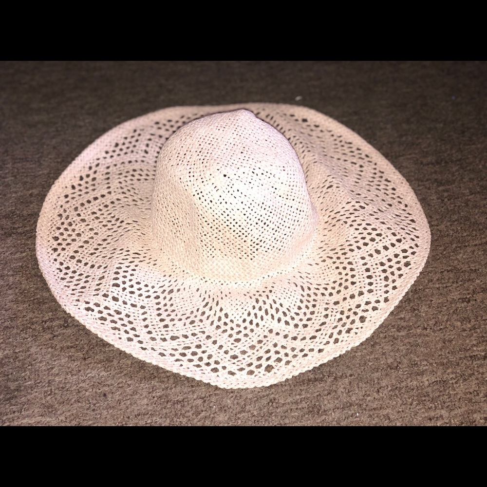 Blush pink beach hat